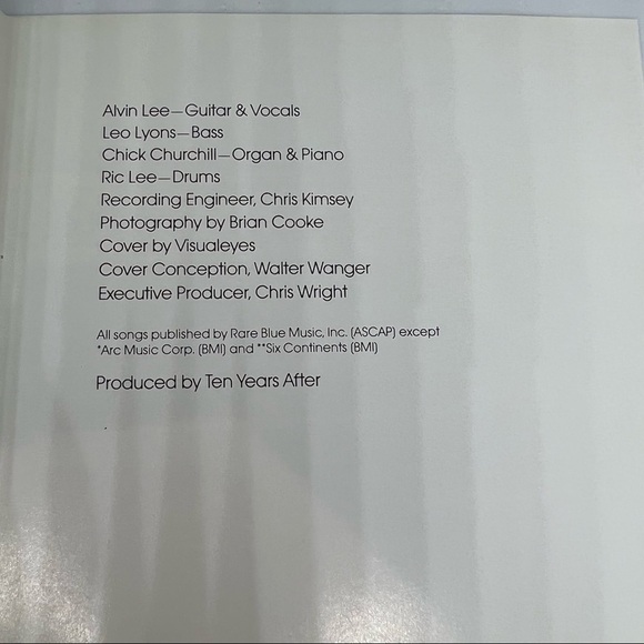 EUC-TEN Years After ALVIN LEE Recorded Live in 1973 RARE USA Chrysalis F2 21049 - Picture 8 of 9